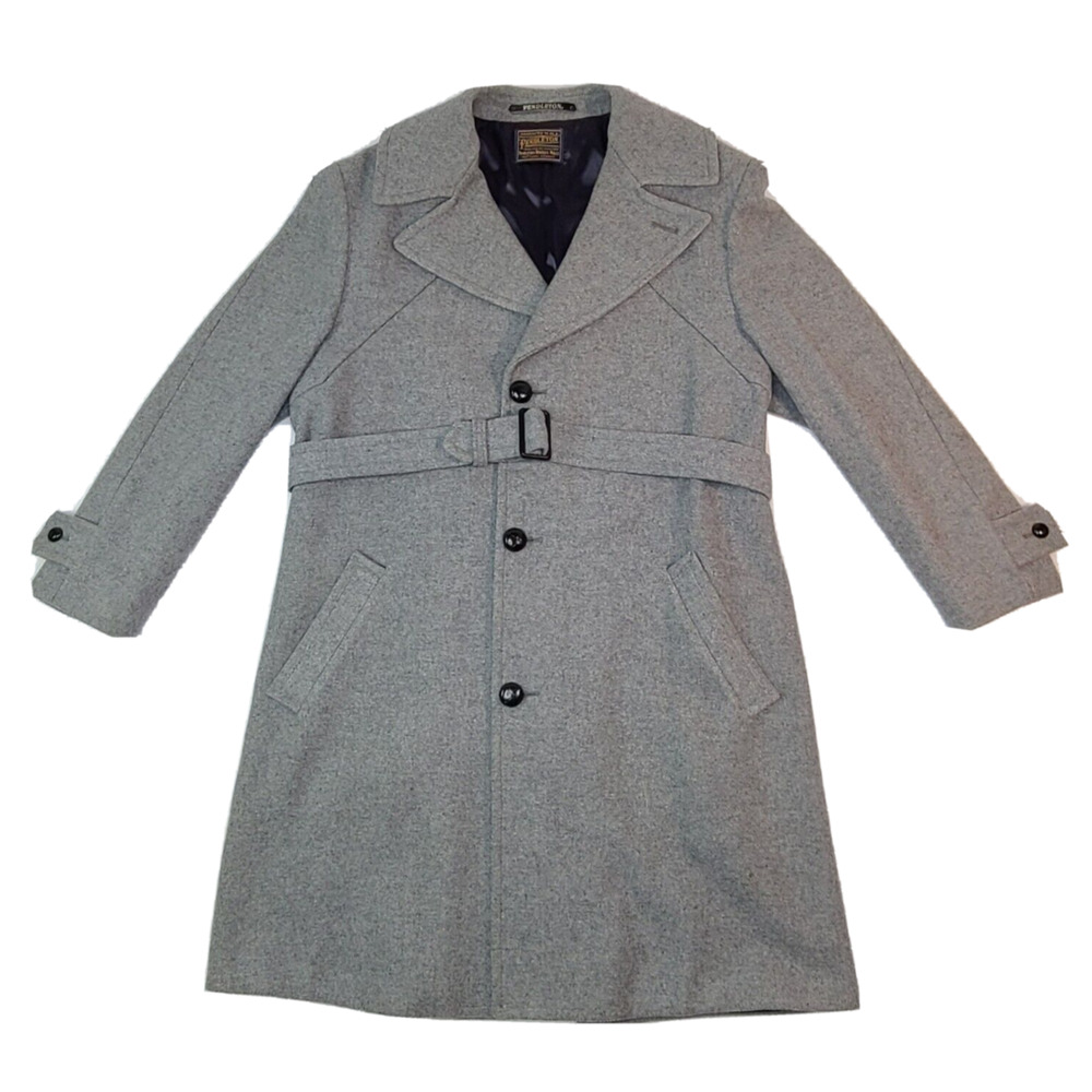 Vintage Pendleton Wool Overcoat Jacket Coat USA Made in PORTLAND OREGON Size L